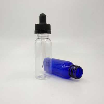 Gepersonaliseerd logo gedrukt gladde transparante plastic dropper flessen / plastic dropper potten voor vloeistof