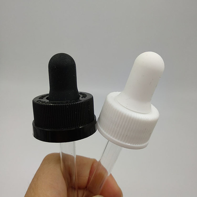Gepersonaliseerd logo gedrukt gladde transparante plastic dropper flessen / plastic dropper potten voor vloeistof