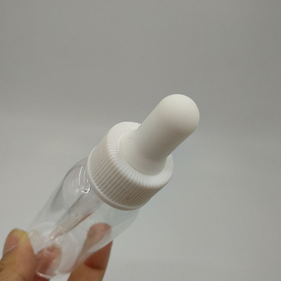 Gepersonaliseerd logo gedrukt gladde transparante plastic dropper flessen / plastic dropper potten voor vloeistof