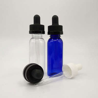 Doorzichtige zwarte glazen vloeibare druppelfles Met 5 ml 10 ml 15 ml 20 ml 30 ml 50 ml 100 ml capaciteit
