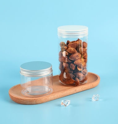 Gepersonaliseerde heldere plastic cosmetische container met glad oppervlak