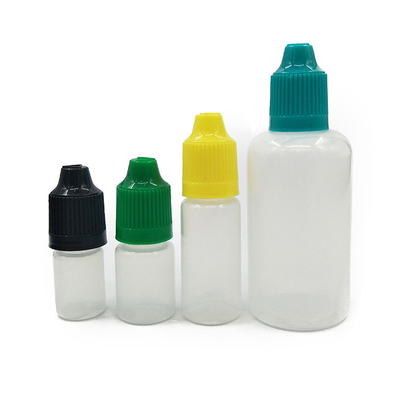 Crystal Clear Glass Dropper Flas met zwarte kleur en op maat gemaakte afdrukken