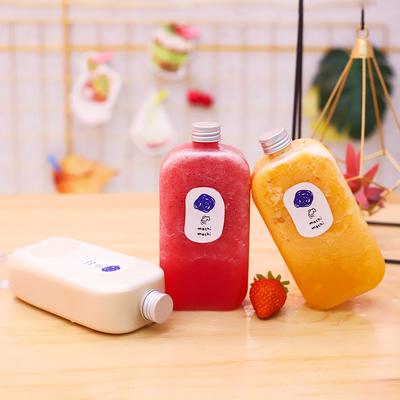 Moderne heldere plastic sapfles met handvat voor koude drank Bubbel thee