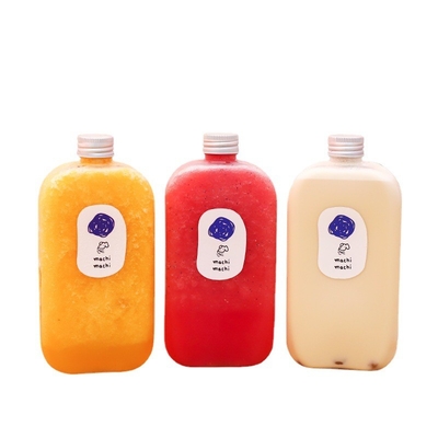 Moderne heldere plastic sapfles met handvat voor koude drank Bubbel thee
