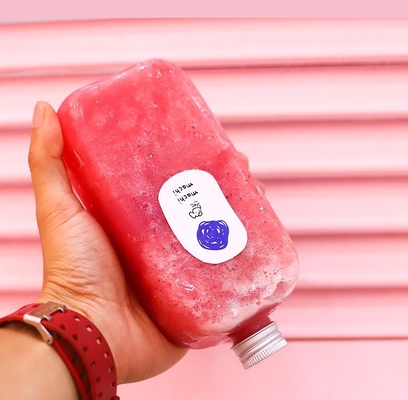 Moderne heldere plastic sapfles met handvat voor koude drank Bubbel thee