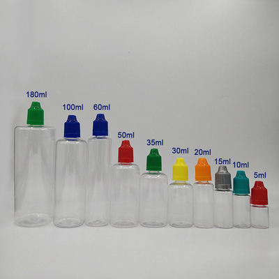 Persoonlijke afdruk Kleurflessen voor vloeistof In 10ml 15ml 30ml 60ml 80ml 100ml
