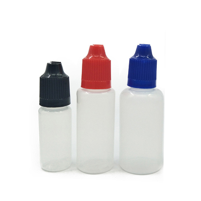 15 ml capaciteit aangepaste E vloeistoffffles voor rond ontwerp en logo