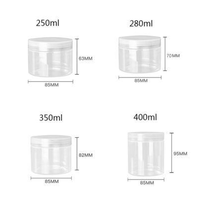 Drukgevoelige pakketverzegeling Plastic beauty jar op maat voor lekvrije verzegeling