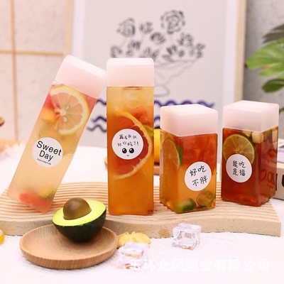 Leakproof herbruikbare heldere bubbel thee potten met een capaciteit van 0,5 kg