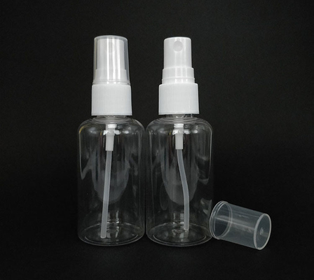 Doorzichtige, op maat gemaakte spuitfles van 100 ml PET met PP-dop