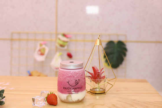 1000 ml schroef op deksel bubbel thee glazen fles voor melk thee