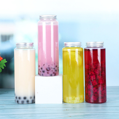 Moderne doorzichtige plastic waterfles Vierkante Ronde Met Handvat