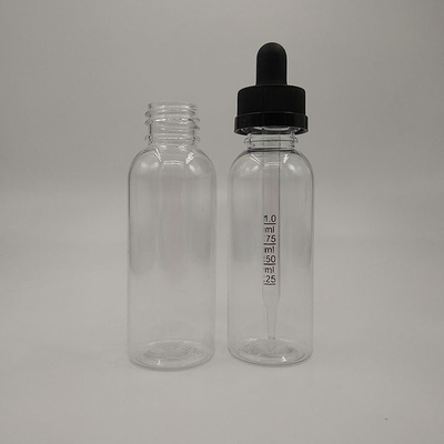 Transparante zwarte personalisatie dropper dispenser flessen met dop dropper type