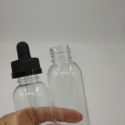 Transparante zwarte personalisatie dropper dispenser flessen met dop dropper type