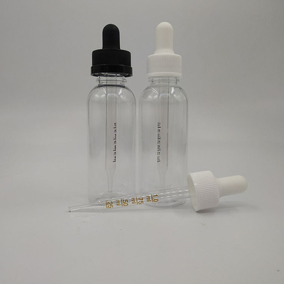 Transparante zwarte personalisatie dropper dispenser flessen met dop dropper type