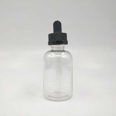 Zwarte doorzichtige glasdruppelflessen met schroefdop voor vloeistof in verschillende ml 10-120