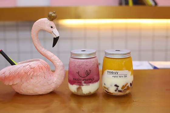 350 ml capaciteit melk thee flessen helder Stijlvol voor het bedrijfsleven
