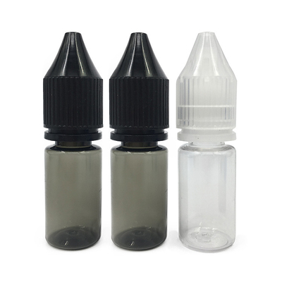 18 mm halsgrootte Ronde E vloeibare fles met transparant materiaal en kinderdichte dop