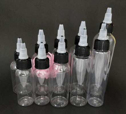 Veelzijdige ronde flessen voor vloeistof 10 ml 15 ml 30 ml 60 ml 80 ml 100 ml capaciteit