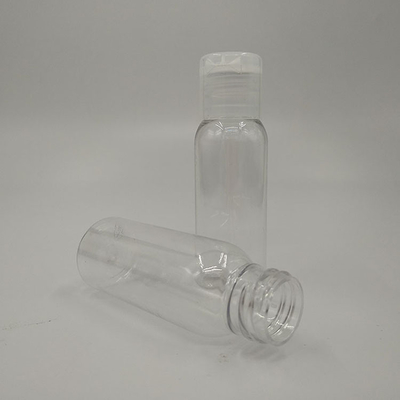 Persoonlijke PET-fles met flip-cap transparante en mannelijke lotion klaar