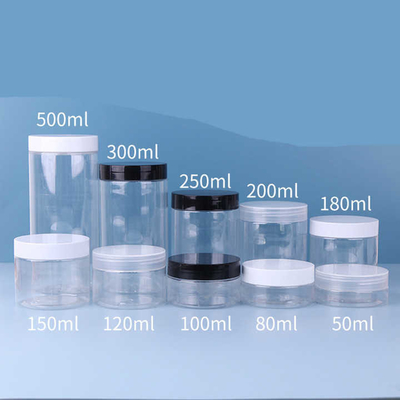 Gepersonaliseerd Privélabel 250ml Plastic Wide Mouth Cosmetische Plastic Jar Food Grade
