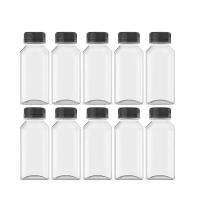 Nieuw ontwerp Plastic flessen 250ml 350ml 500ml Fruitsap PET flessen met deksel wegwerp plastic flessen voor sap in voorraad