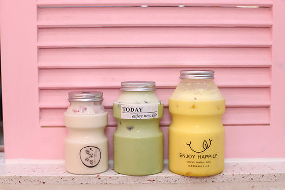 Duidelijke bubbel thee potten 0,5 kg capaciteit voor commerciële doeleinden