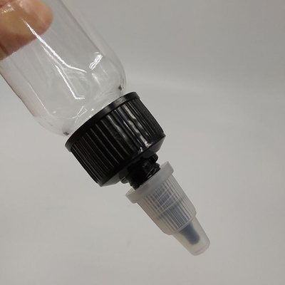 Druppelflessen PET-plastic doorzichtige klemfles met schroefdeksel