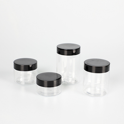 Afdichting van 100 ml plastic cosmetische pot met drukgevoelige pakking en op maat gemaakt drukwerk