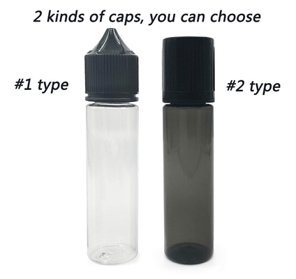 60 ml doorzichtige E-vloeistofffles Ronde vorm voor vape juice verpakking