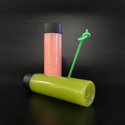 Op maat gemaakte etiket Plastic doorzichtige drankbeker Pet bekers Drinkfles Koud drankje fles met snelle levering