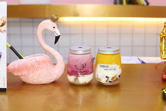 Duidelijke, lekvrije melktheeflessen met handvat