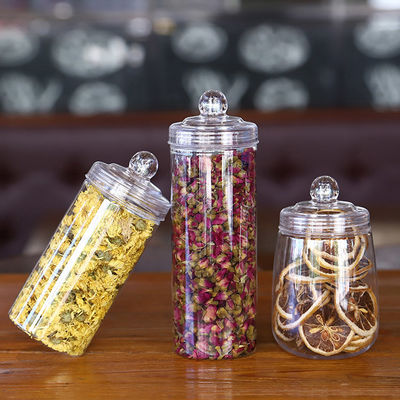 Efficiënt organiseren met plastic containers met een diameter van 65 mm en een plastic deksel