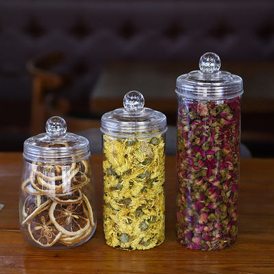 Efficiënt organiseren met plastic containers met een diameter van 65 mm en een plastic deksel