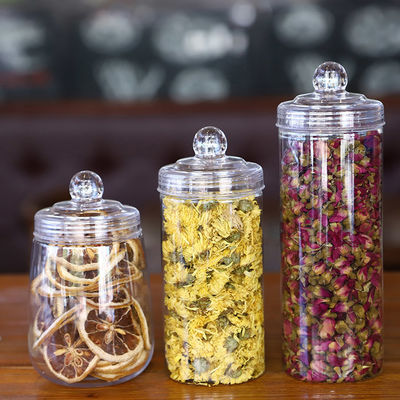 Efficiënt organiseren met plastic containers met een diameter van 65 mm en een plastic deksel