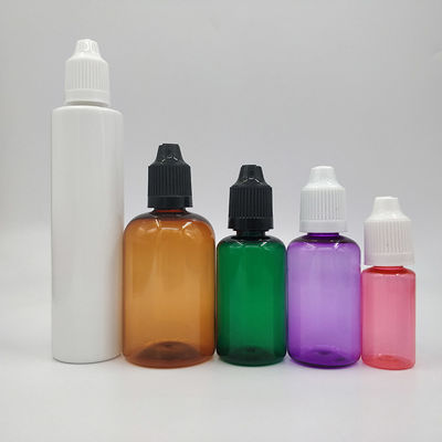 18mm nekgrootte kindveilige E-vloeistofffles met ronde vorm en schermdruk oppervlakte handhaving