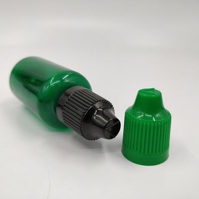 18mm nekgrootte kindveilige E-vloeistofffles met ronde vorm en schermdruk oppervlakte handhaving