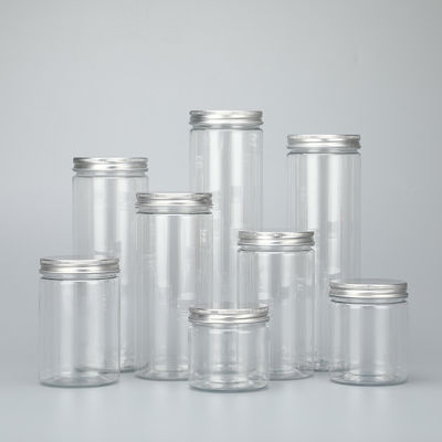 Aanpassingslogo Plastic Jar Containers en Aluminium Deksel voor Duurzame Containers