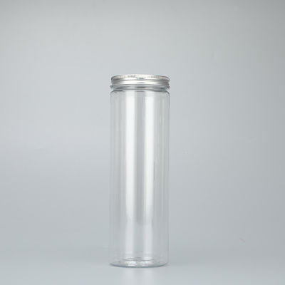 Aanpassingslogo Plastic Jar Containers en Aluminium Deksel voor Duurzame Containers