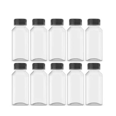 Bestverkopende sapfles Plastic vierkante sapflessen Aluminium dop Platte vierkante wegwerp PET-sapflessen met hoge kwaliteit