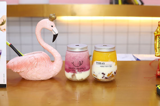 Leekbestendig Schroefdopdopdopdop melk thee flessen voor middelgrote dranken dranken modern ontwerp