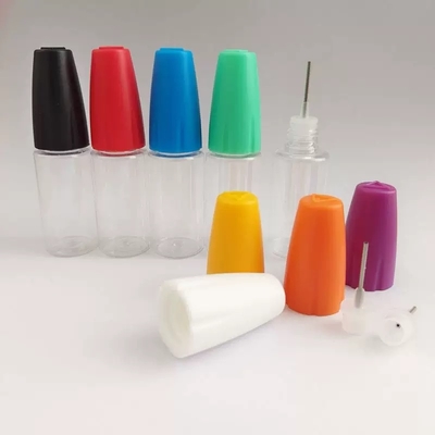 Kinderveilige hals type E-vloeistof fles met aangepaste bedrukking in kleur en diverse capaciteiten van 10 ml, 15 ml, 30 ml, 40 ml, 60 ml, 80 ml, 100 ml