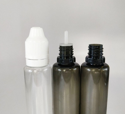Transparante E-vloeistofffles met 18 mm nekgrootte en 10 ml 15 ml 30 ml 60 ml 80 ml 100 ml capaciteit