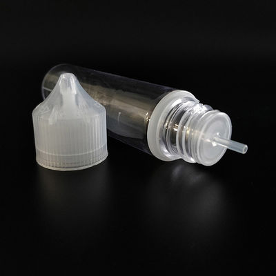 Zeefdruk kindveilige e-liquid fles in 18mm halsmaat met zeefdruk ontwerp en kindveilige dop