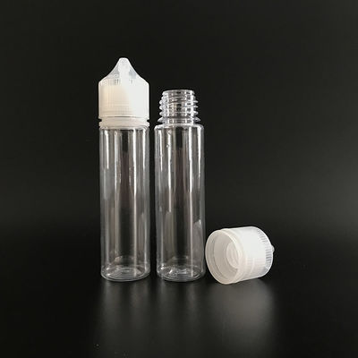 Zeefdruk kindveilige e-liquid fles in 18mm halsmaat met zeefdruk ontwerp en kindveilige dop