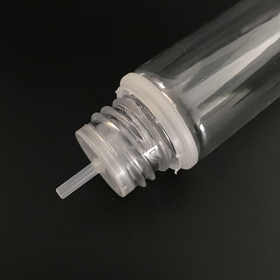 Zeefdruk kindveilige e-liquid fles in 18mm halsmaat met zeefdruk ontwerp en kindveilige dop