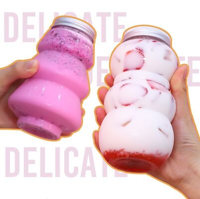 0,5 kg Schroefdeksel Bubble Tea Kruiken Duurzame Transparante Plastic Containers Perfect voor het Opslaan, Mengen en Serveren van Bubble Tea Dranken