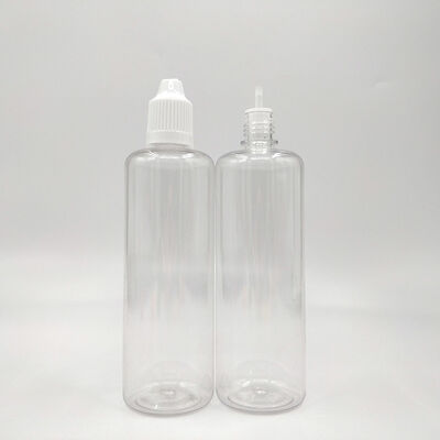 Transparante E-vloeibare fles met aangepaste logo-aanpassingen geschikt voor e-sapverpakking en lekvrije afdichting