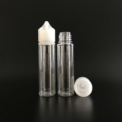 Transparante zwarte e-liquid fles met zeefdruk oppervlaktebehandeling en aanpasbare drukkleur, ideaal voor vape productverpakkingen