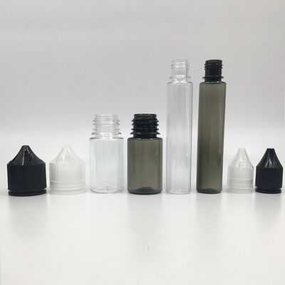 PET E vloeibare fles in 10 ml, 15 ml, 30 ml, 40 ml, 60 ml, 80 ml en 100 ml capaciteit ontworpen om te voldoen aan de verschillende behoeften van vloeibare verpakkingen